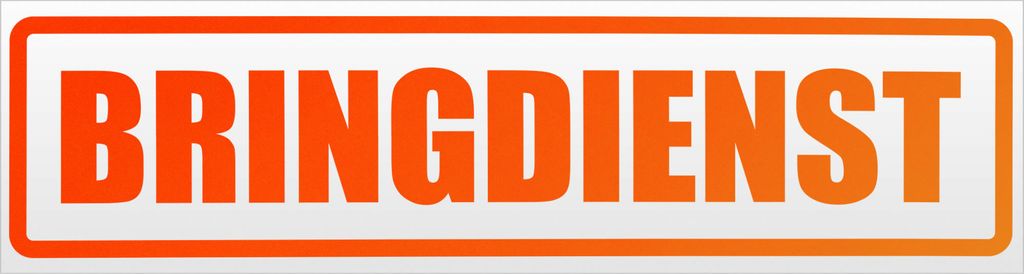 Kiwistar Bringdienst Magnetschild Schild magnetisch - 20cm Neonorange - Magnetfolie für Auto PKW Kfz