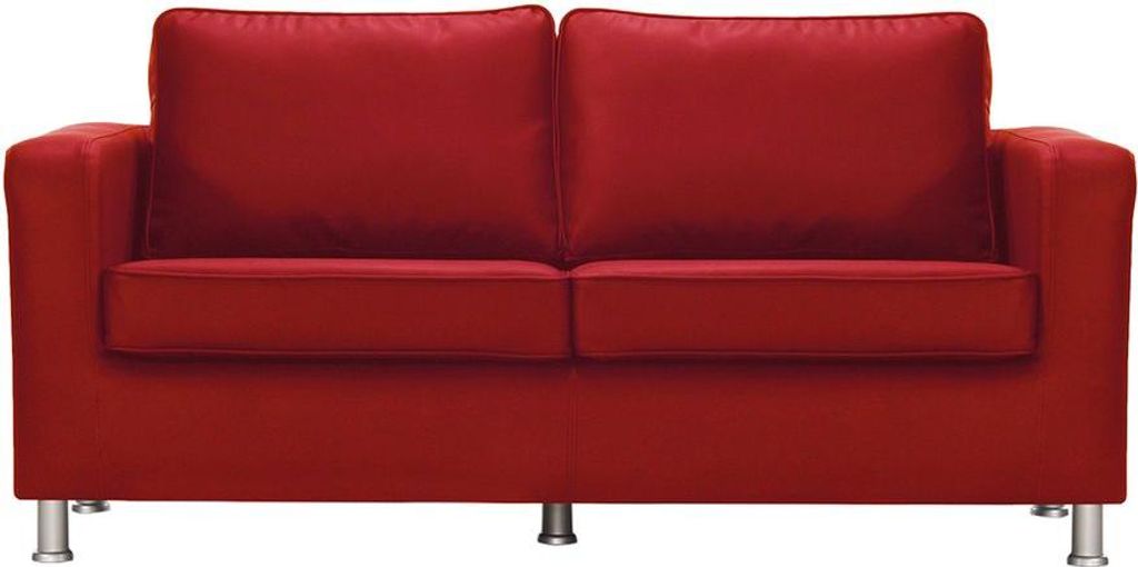 Dreisitzer-Sofa aus Ökoleder London-Margo red