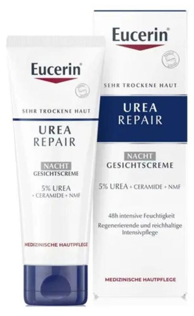 Eucerin Urea Repair 5% Nacht Gesichtscreme, 50 ml Creme Produktbild 