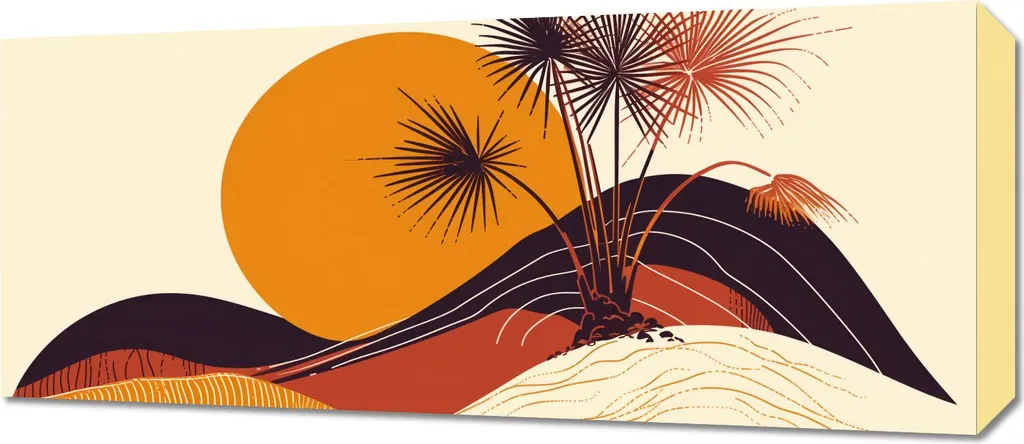 Quadro 70x30 cm Orizzonte Soleggiato - Stampa su Tela Canvas Alta Qualità