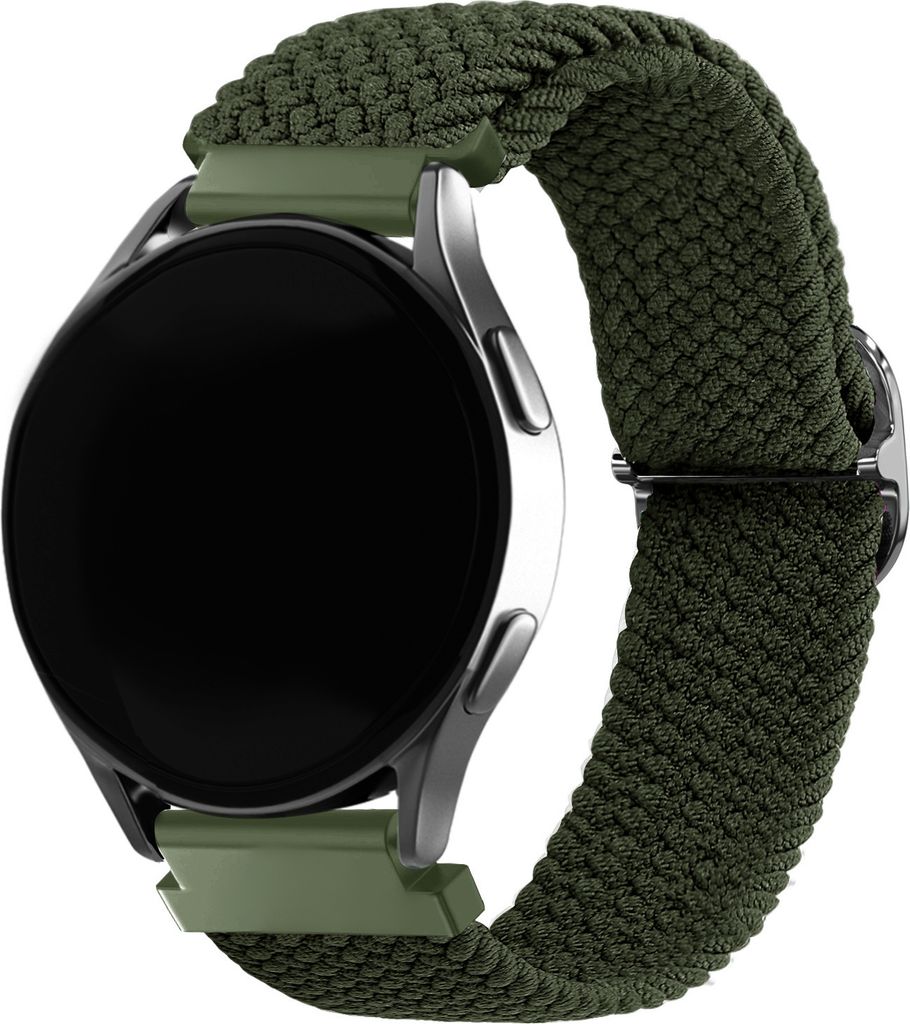 Strap-it Samsung Galaxy Watch 6 Classic 47mm Gewebtes Nylon Armband (Olivgrün)