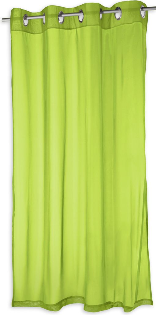 Vorhang grün limette Ösen transparent Voile Dekoschal uni Produktbild 