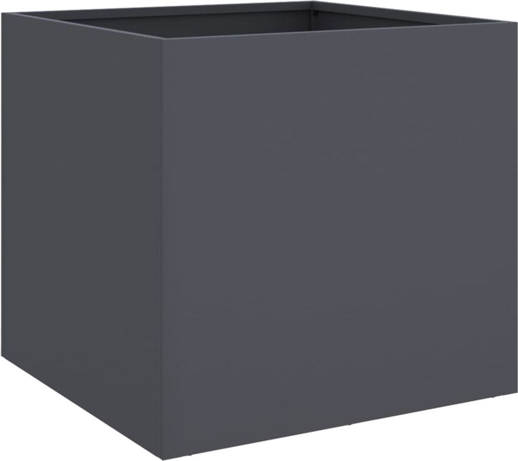 vidaXL Fioriera antracite 42x40x39 cm in acciaio Immagine del prodotto 