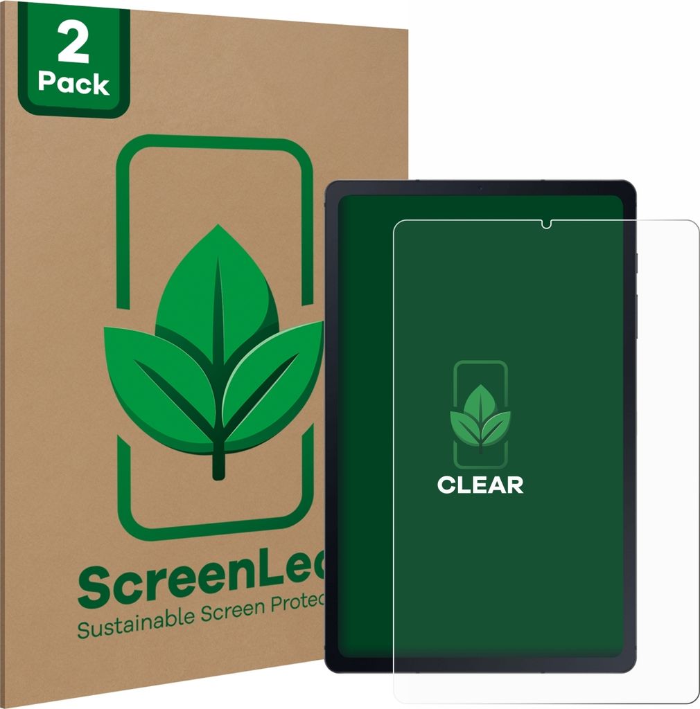 2x ScreenLeaf Schutzfolie für Samsung Galaxy Tab S6 Lite LTE / WiFi 2020 nachhaltiger Displayschutz Display Schutz Folie Klar Transparent
