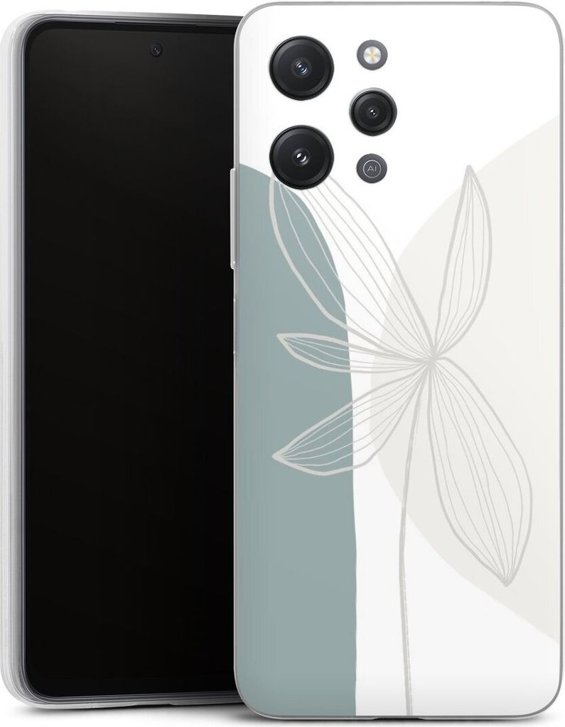 DeinDesign Slim Hülle für Xiaomi Redmi 12 Silikon Case Ultra Dünn Handyhülle Blume Boho Pastell