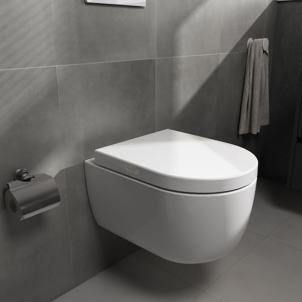 Tiefspüler Hänge-WC Bad Klo Gäste-WC Badezimmer aquaSu® Wand-WC Keramik Toilette Beige 