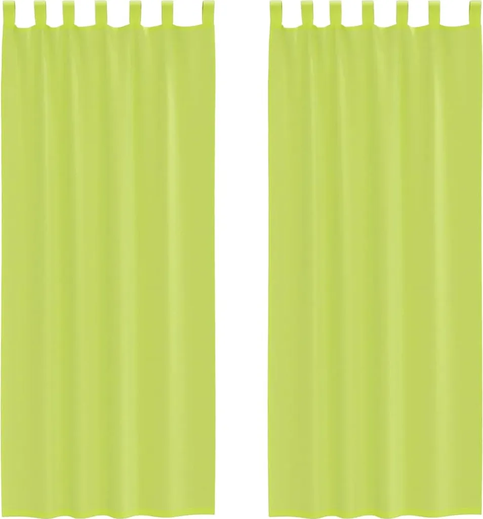 vidaXL Tende in Voile Verde Mela 2 pz - Arredo Casa Elegante e Vivace