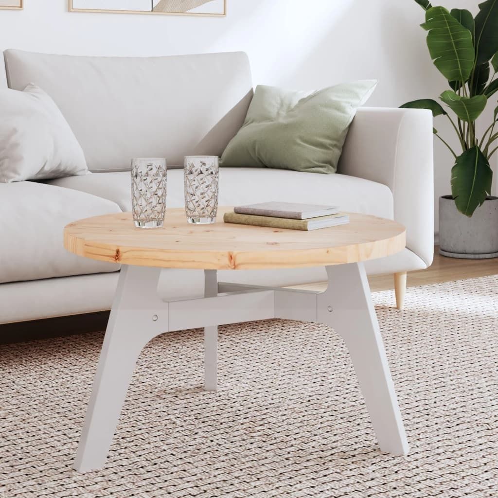 vidaXL Tischplatte Rund Ø70x3 cm Massivholz Kiefer Produktbild 