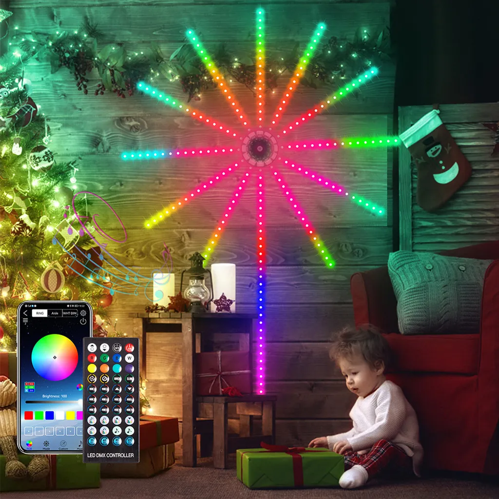 Ruban LED Feu d'Artifice 100cm Bluetooth avec Musique Sync et USB - 2
