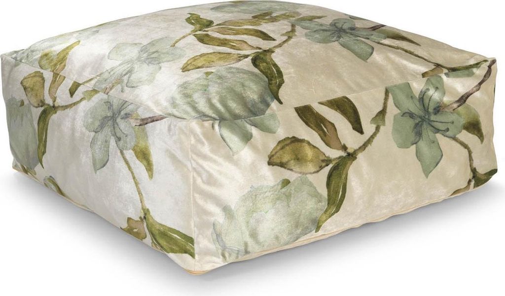 Sitzkissen aus Samt für den Boden EMILE 60x60 cm, grün