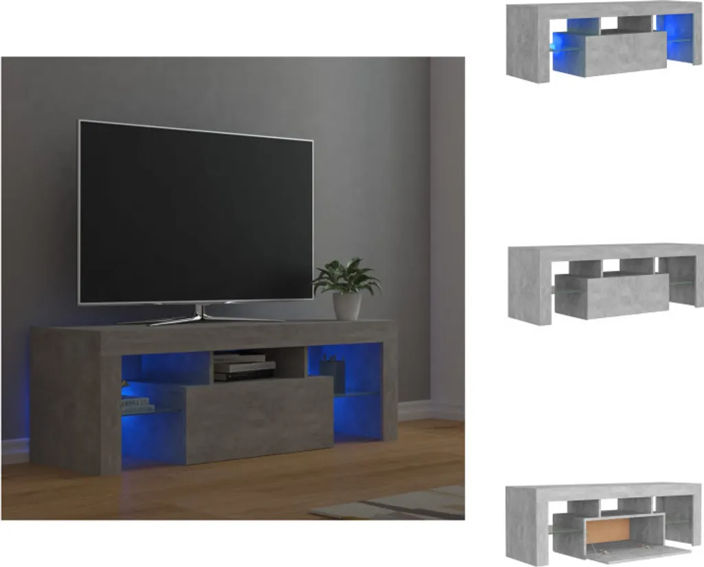 Supporto TV vidaXL LED 120x35x40 cm Grigio Cemento | Robustezza