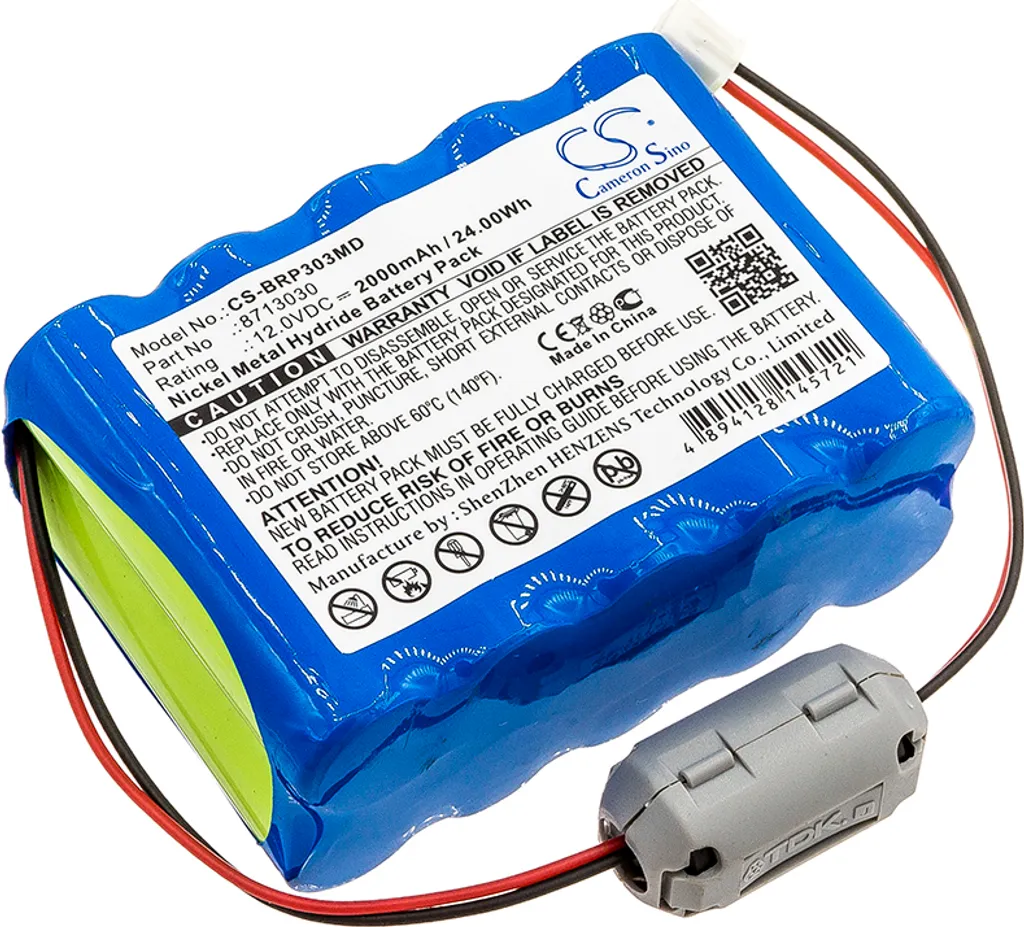 Batterie 8713030 Haute Capacité 1800mAh pour Braun Perfusor Space Gris