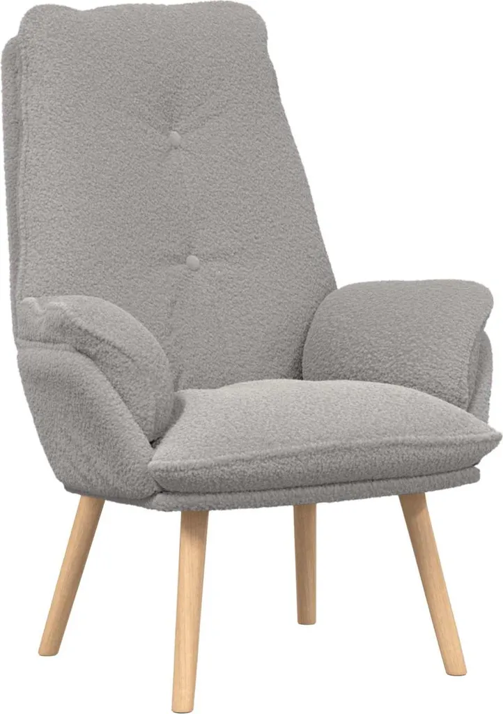 Poltrona vidaXL Grigio Chiaro Sherpa 69x74x93 cm | Chic & Cozy