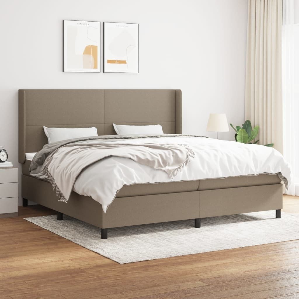 Maison Exclusive - Boxspringbett mit Matratze Taupe 200x200 cm Stoff