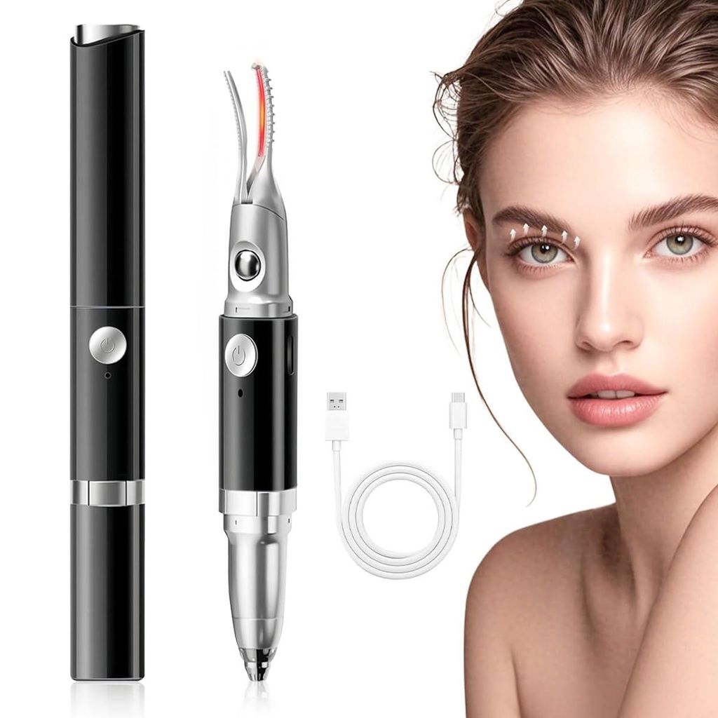 Beheizter Wimpernformer,2-in-1 mit Augenbrauen-Trimmer für Damen,2 Temperaturstufen,Wimpernzange ,Anti-Verbrühungs-Design,ideales Geschenk für F...