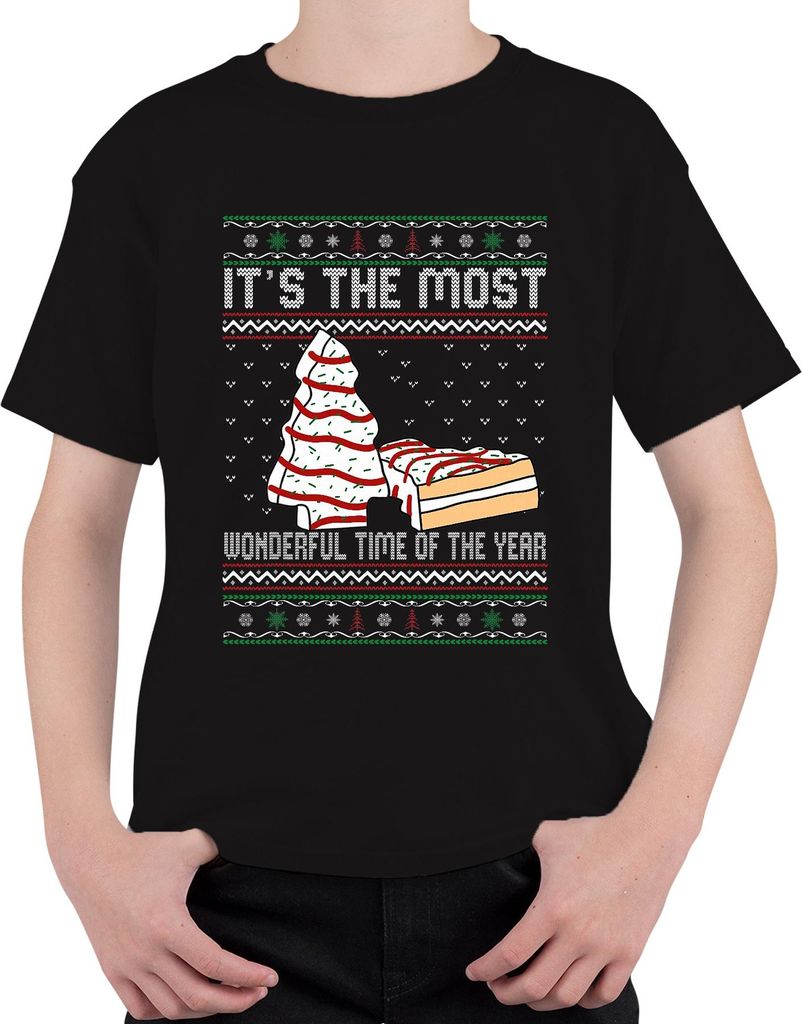 It's the Most Wonderful Christmas Cookie Tree Sprinkles Geschenk Uni Kinder T-Shirt, Schwarz, 104