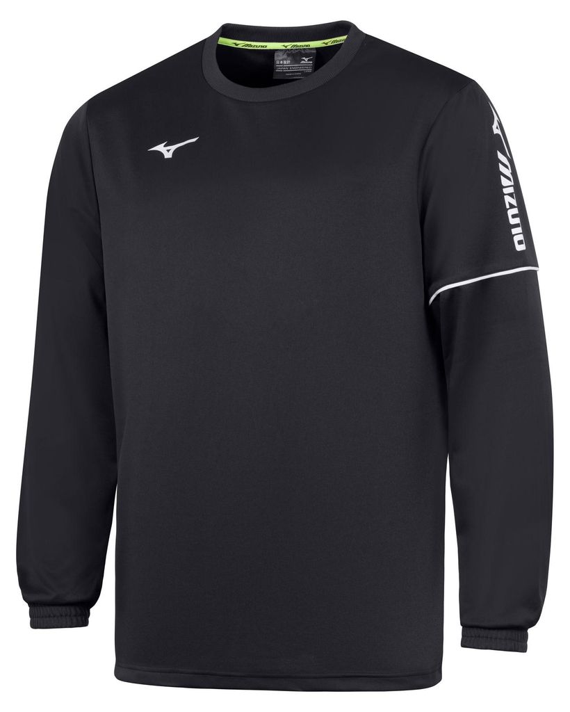 Mizuno Unisex TEAM SENDAI TRAIN.R.NECK SWEAT - P2EC2A40, Farbe:Schwarz, Textil:4XL