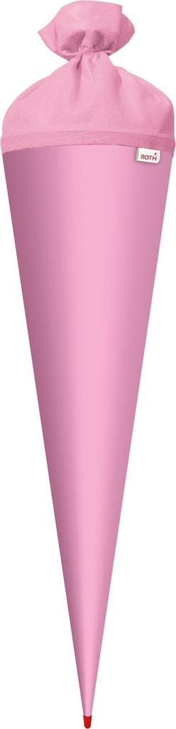 Bastel-Schultüte groß rosa - 70 cm rund - extra stabil Produktbild 