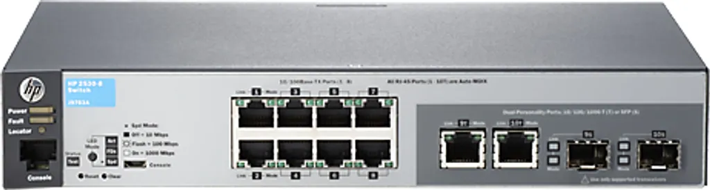 Switch HPE Aruba 2530 pour petites entreprises - 8 ports 10/100 1U L2