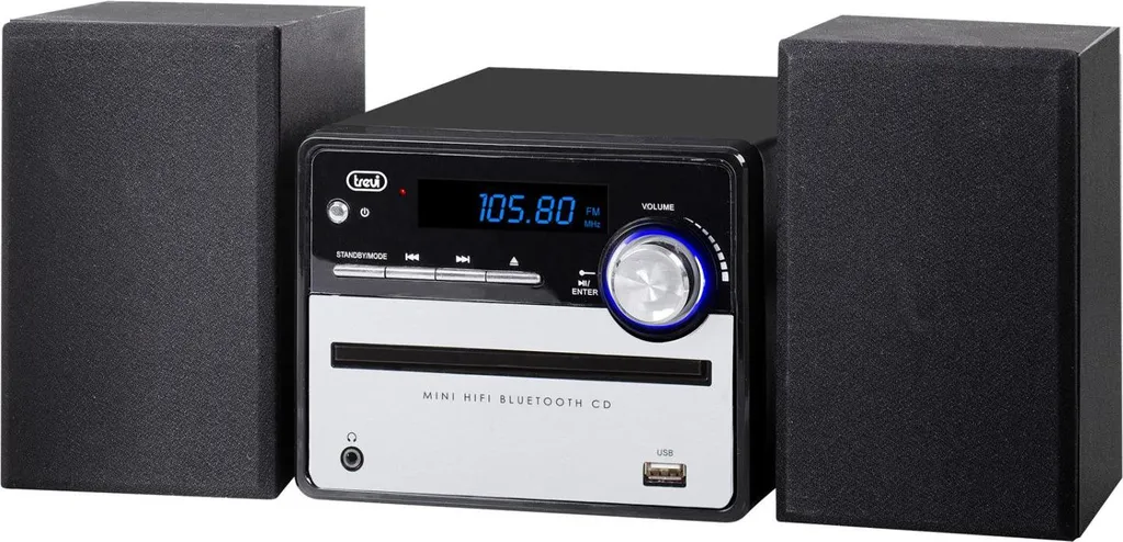Trevi HCX 10F6 Mini Impianto Audio Domestico 20W Hi-Fi CD USB Bluetooth