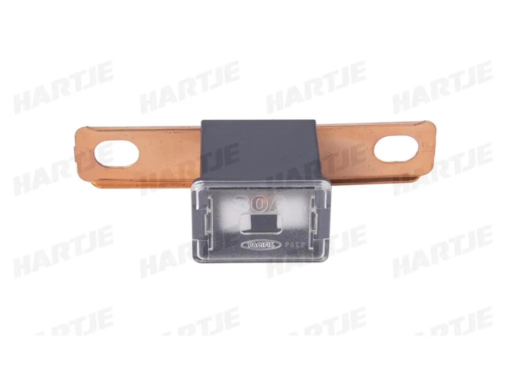 Fusible automobile mâle 80A type Pal coudé noir à borne à vis