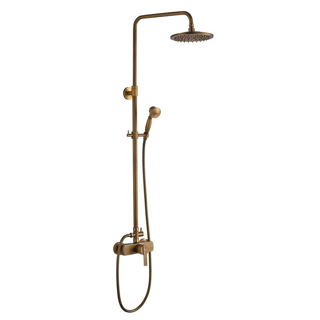 Auralum verstellbare Duschsäule aus massiver Bronze zur Produktbild 