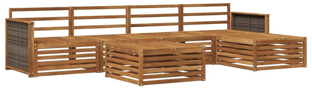 vidaXL Outdoor-Sofagarnitur 6 pcs Natur Massivholz Akazie