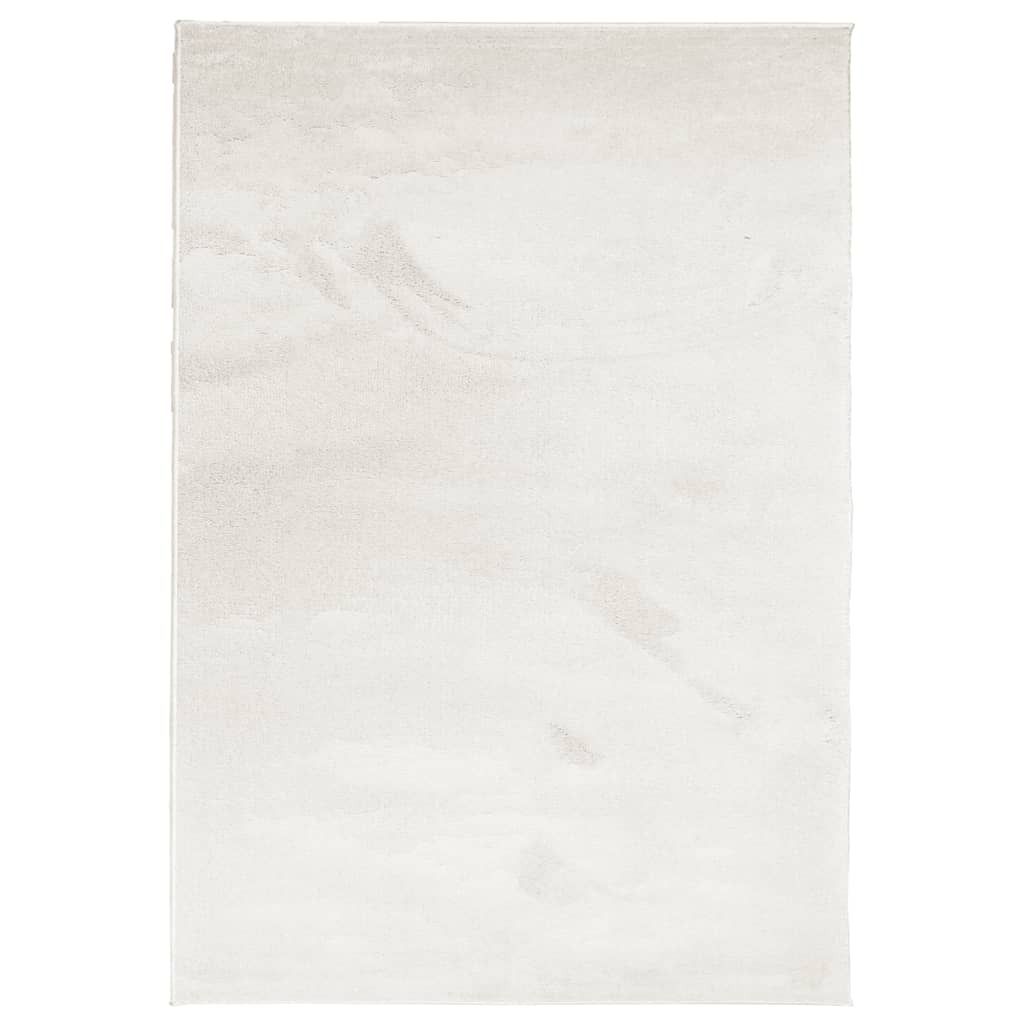 Teppich OVIEDO Kurzflor Beige 140x200 cm Produktbild 