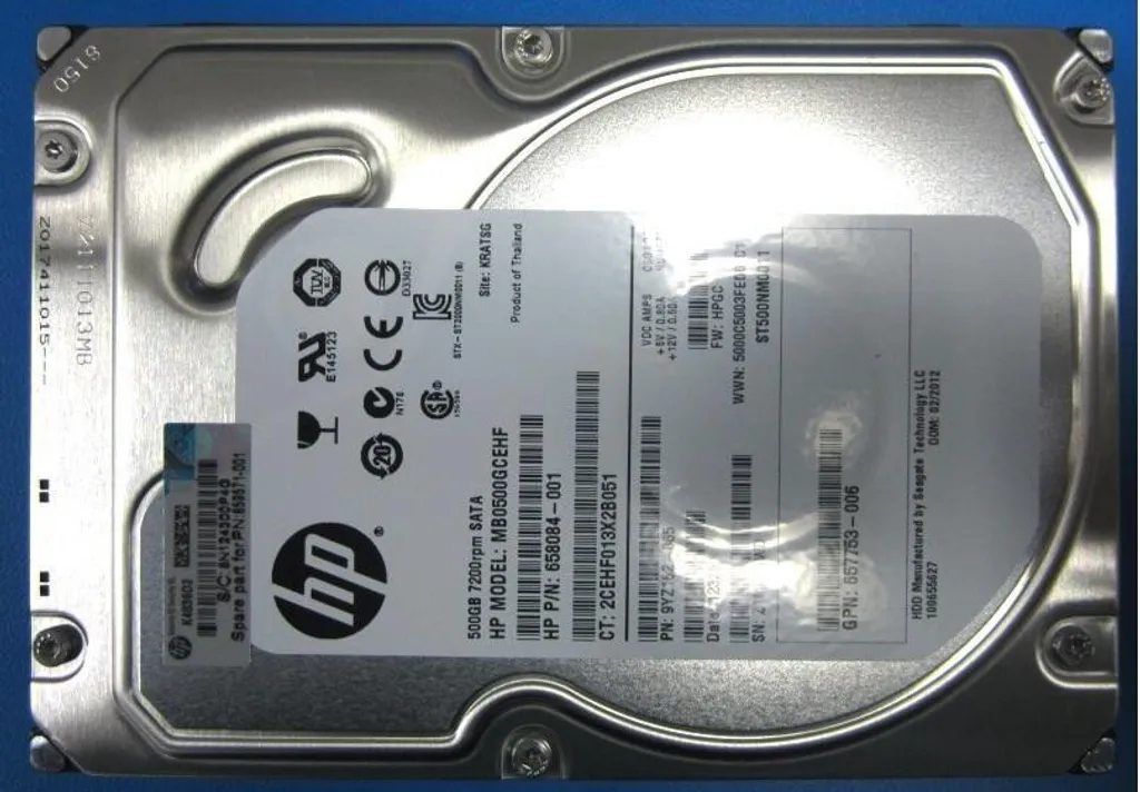 Disque Dur Interne 500Go 7.2k NHP SATA pour Serveur Hewlett Packard Ent.