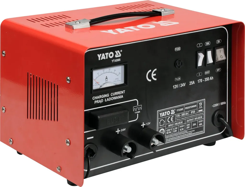 Chargeur de batterie professionnel 12V 24V 25A avec mode alimentation 30A