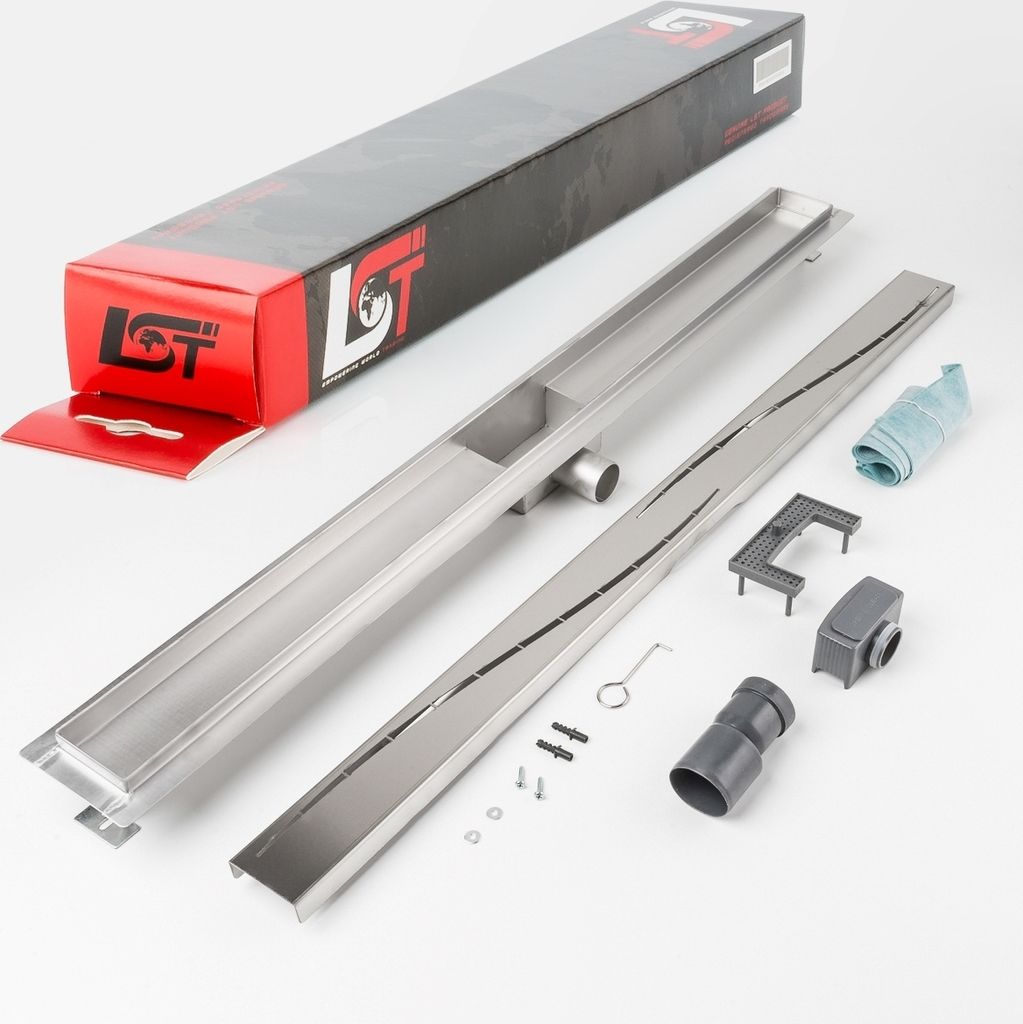 Duschrinne Stromlinie Wellen 1000 x 70 mm höhenverstellbar Duschablauf Duschrost