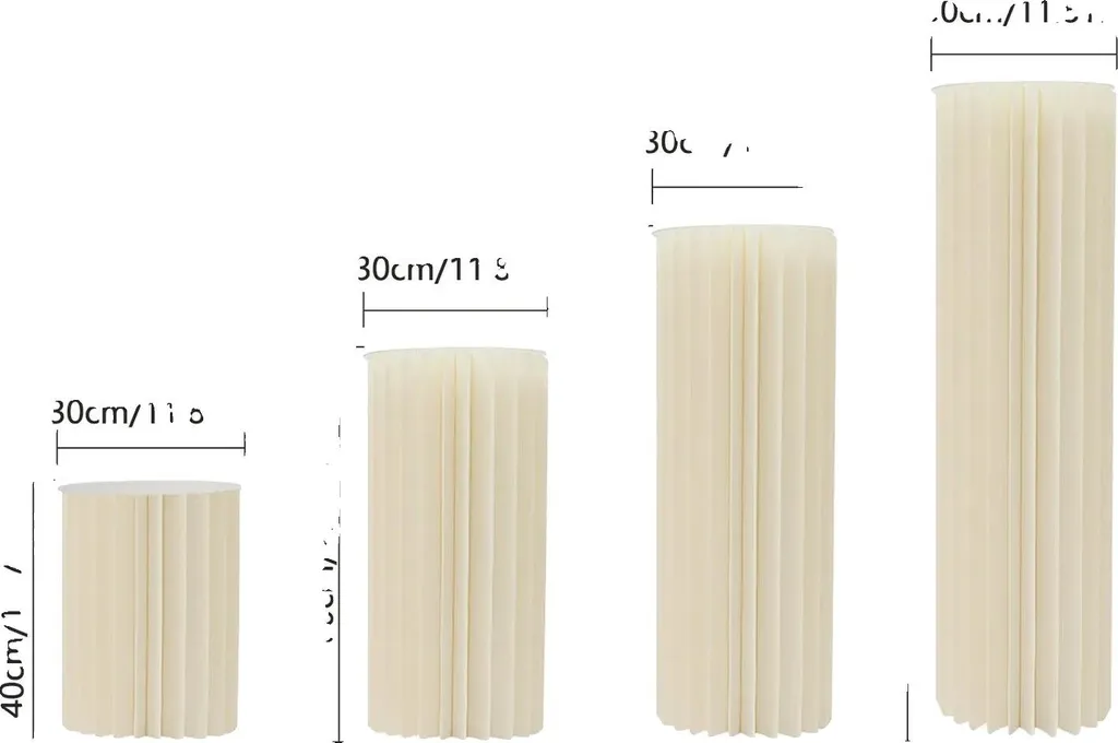 Support pour fleurs en carton blanc autoportant de 36 pouces de haut