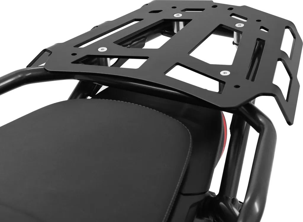 Portapacchi ZIEGER Moto Guzzi V85 TT Nero - Alluminio 4mm Robusto
