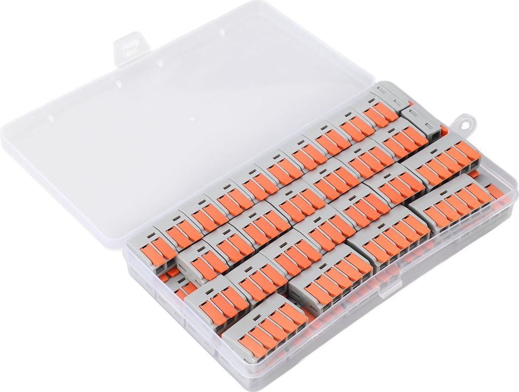 60-teiliges Sortiment an Schnellverbindern für Steckverbinder, Pressklemmen 0,5–6 mm², 450 V, 40 A