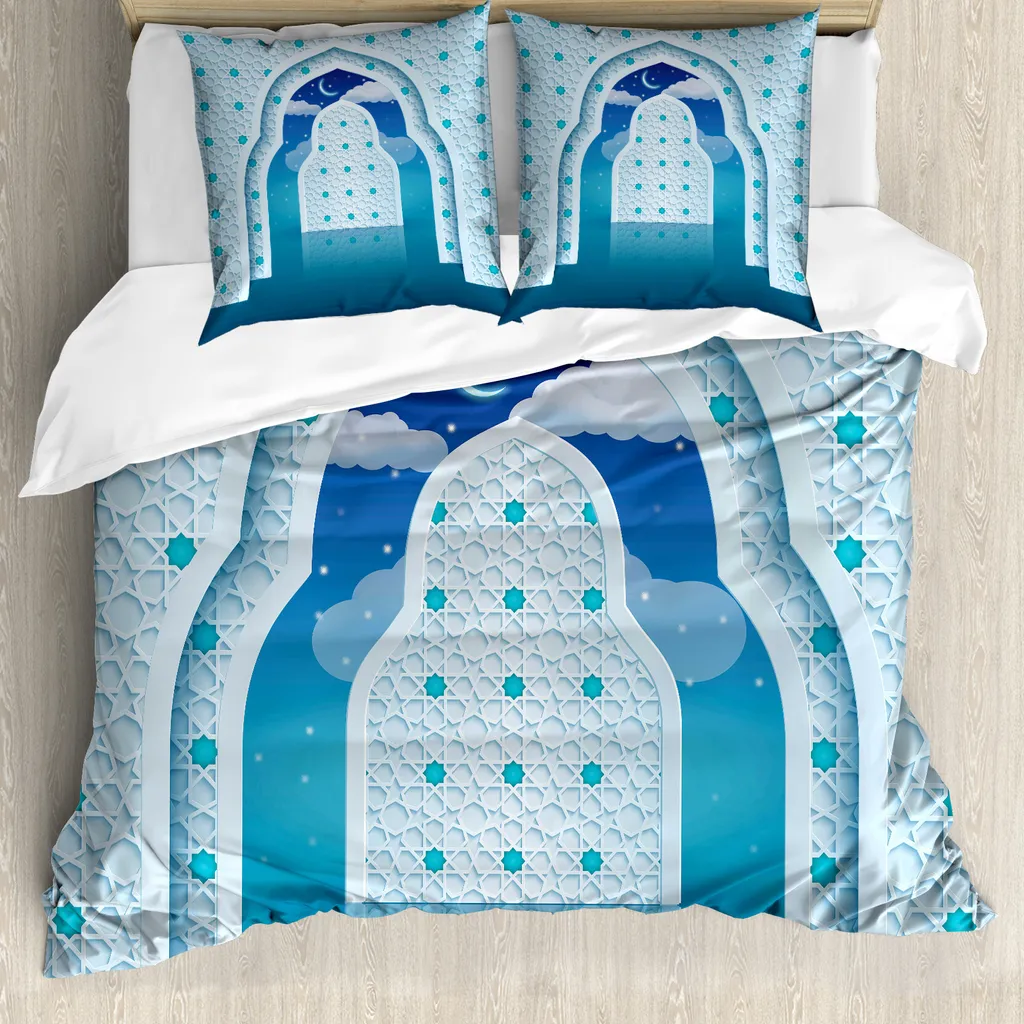 Copripiumino Marocchino ABAKUHAUS Blu Navy 200x200 - Antiacaro Premium