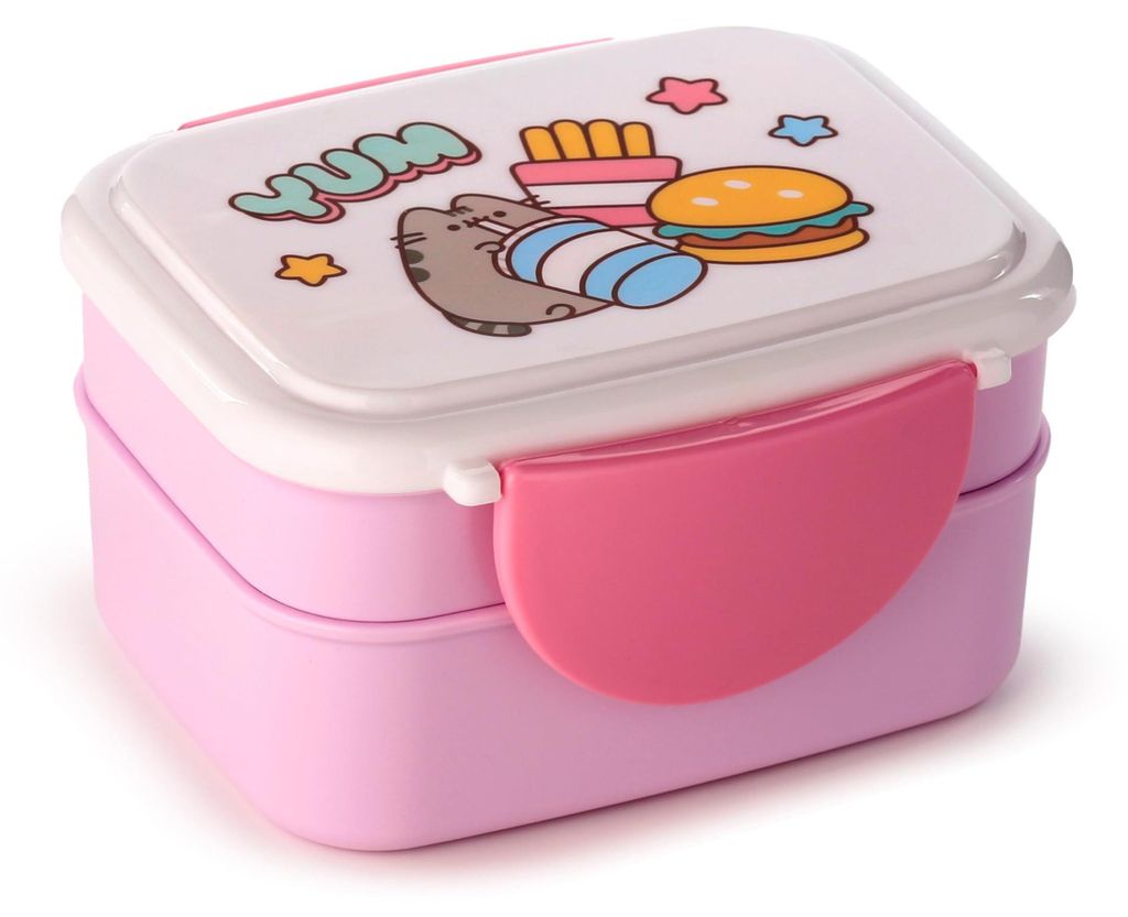 Frühstücksbox mit Pusheen-Motiv und Besteck Produktbild 