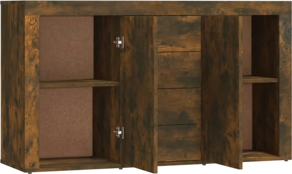 Credenza Rovere Fumo 90x30x72 cm in Legno Multistrato