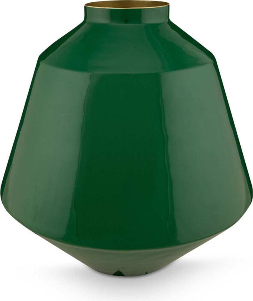 Pip Studio Vase Metal Farbe Dark Green Größe 35cm