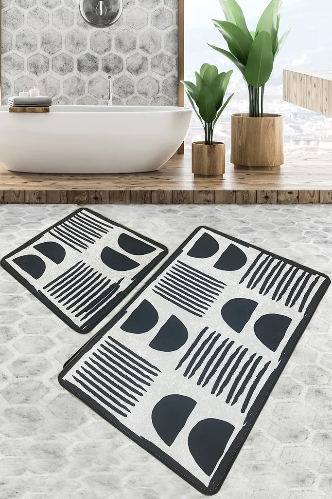 Tapis de Bain 700g/m² Mijolnir Nıgra Polyester Multicolore Absorbant