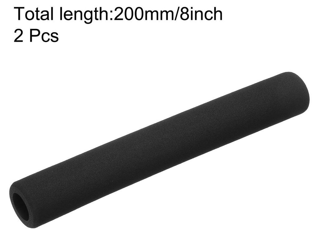 Rohrisolierschlauch Schaumstoffrohr fš¹r Griffunterstš¹tzung 18mm ID 28mm OD 200mm L?nge W?rmeschutz Schwarz 2 Stš¹ck