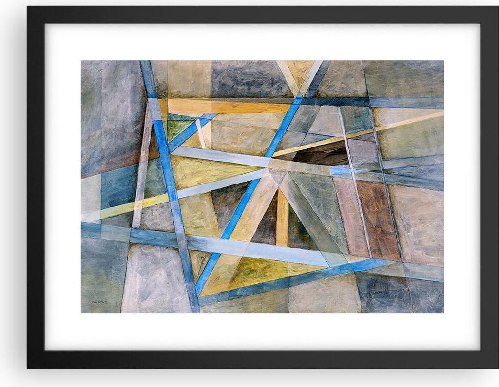 Gerahmtes Poster - Schwarzer Rahmen - Abstraktion modern - 40x30 cm - Wand Bild - Wanddeko - Wandbilder - Kunstposter - Wandposter - Bilderrahmen -...