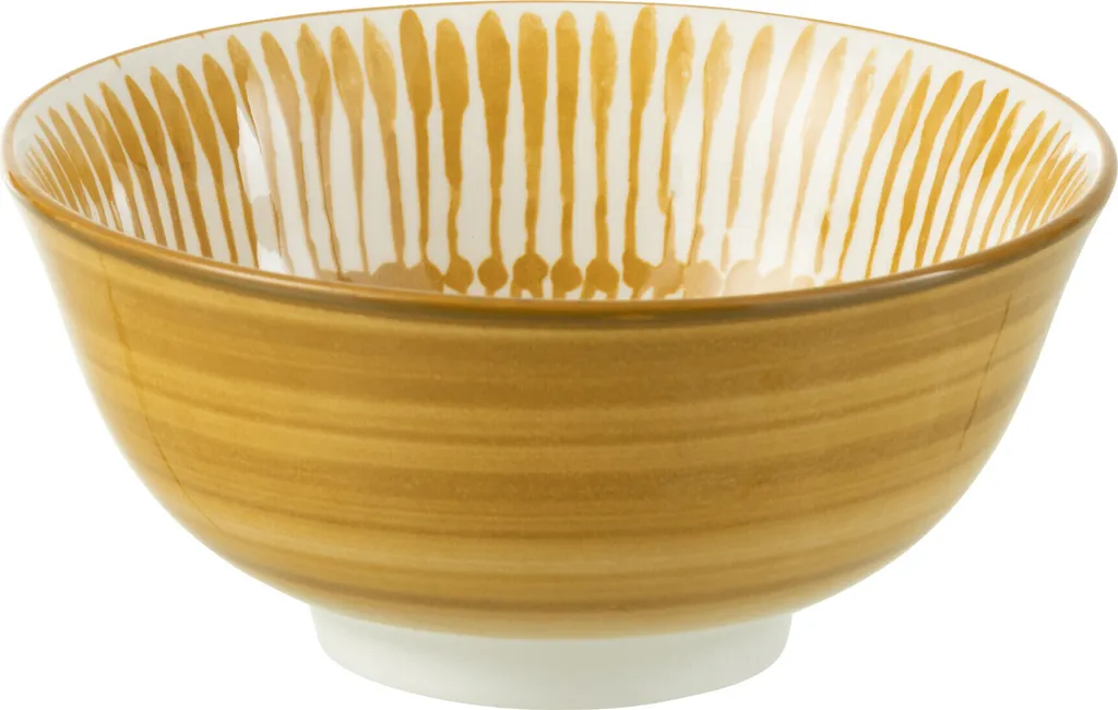 Bol Jam J-Line Large Porcelaine Bicolore Ocre - Finition Artisanale Chic