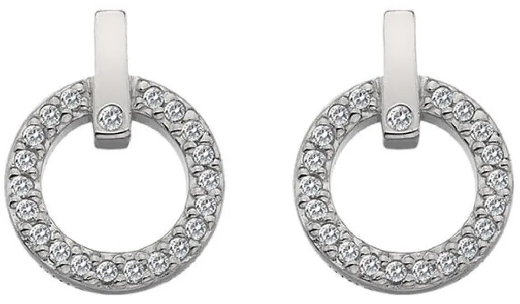 Boucles d'oreilles diamants bruts DE580 Constant Circle anti-allergie