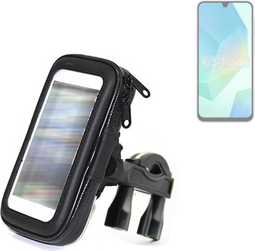 K-S-Trade Fahrrad-Halterung kompatibel mit Samsung Galaxy A16 4G Handy-Halterung Halter Lenkstange Fahrradhalterung Motorrad Bike Mount