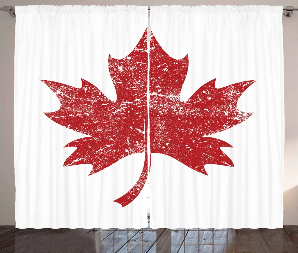 Tenda Camera da Letto Foglie Grunge ABAKUHAUS 280x245 cm - Arredo Top