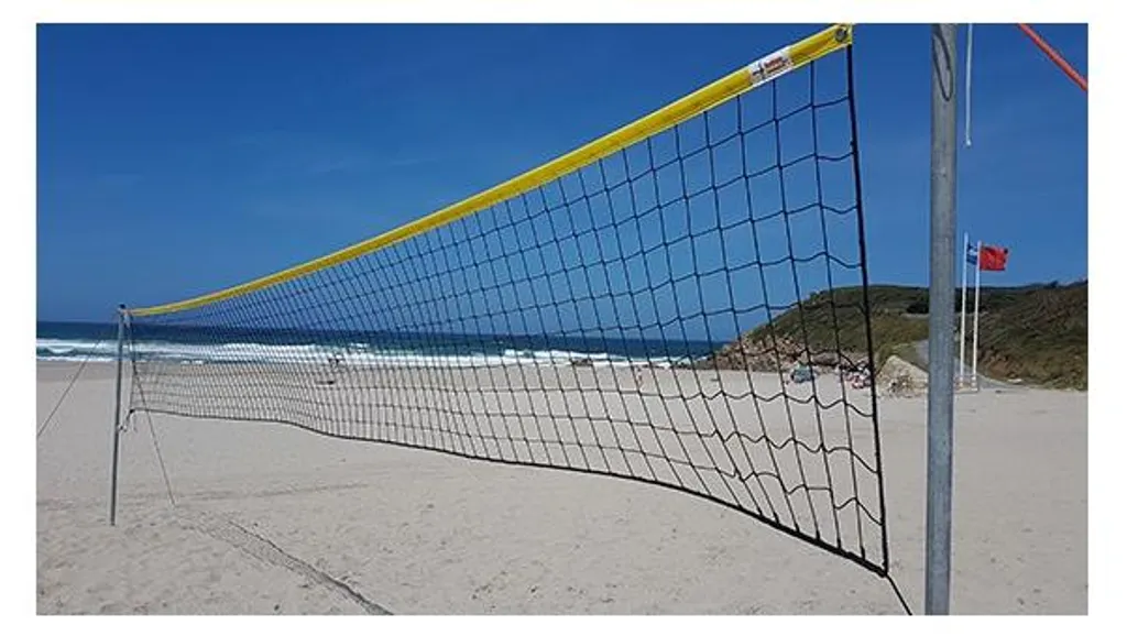 Filet Volleyball Plage 3mm Premium avec Bordure Jaune Fluo Durable