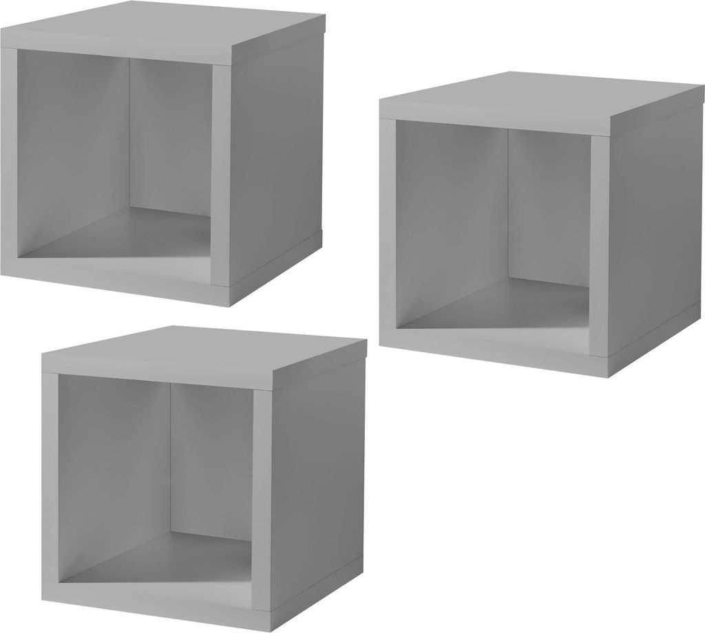 Hängeregal Erna 32x32x32 Kreidegrau matt Lack 14737