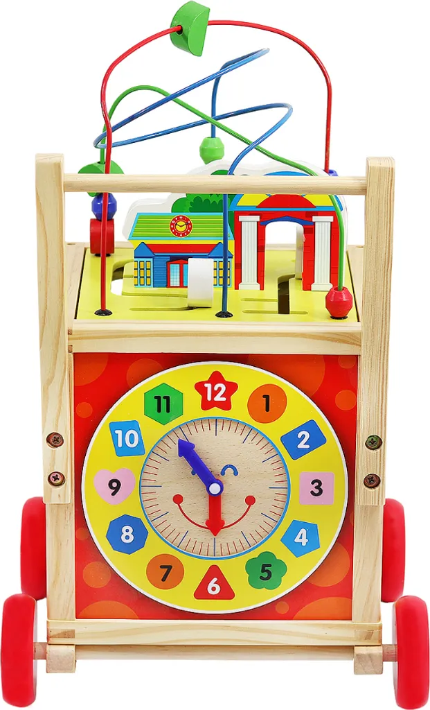 Trotteur Bébé en Bois et Poussette de Marche Chariot Mobile de Jeu - 15