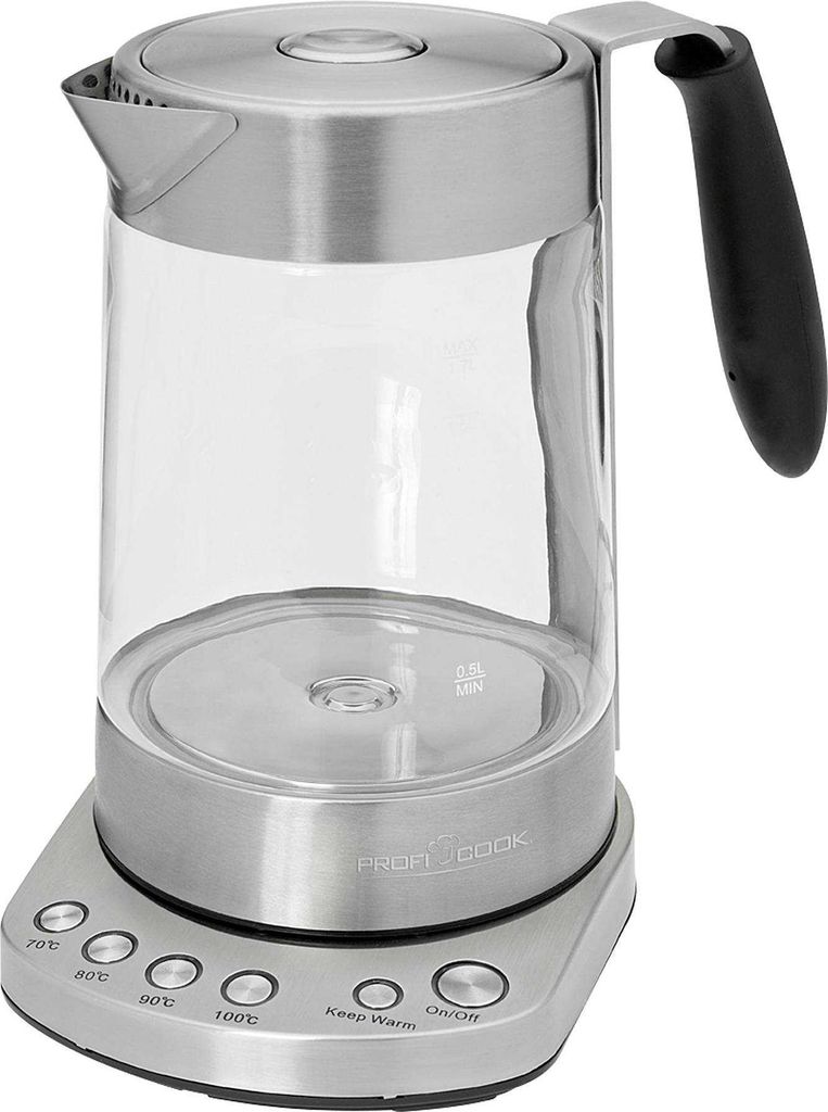 ProfiCook PC-WKS 1020 G, 1,7 l, 3000 W, Černá, Nerezová Obrázek produktu 