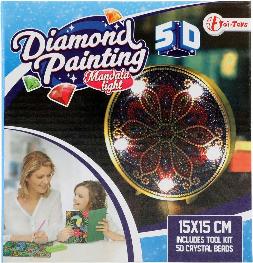 Veilleuse Diamant Mandala 5D à Fabriquer Soi-Même pour Déco de Chambre